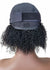 Inside cap coily human hair headband wig
